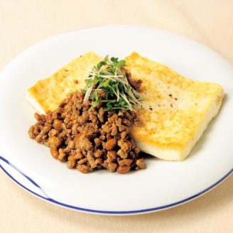 豆腐ステーキ 納豆そぼろかけ