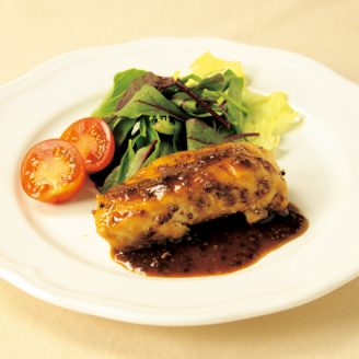 まぐろのステーキ ハニーマスタードソース