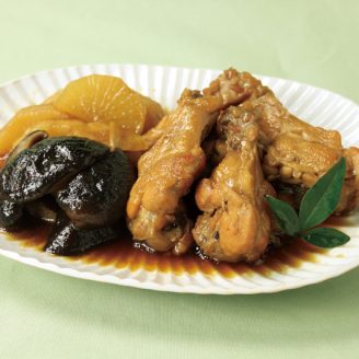 手羽元としいたけのこっくり煮