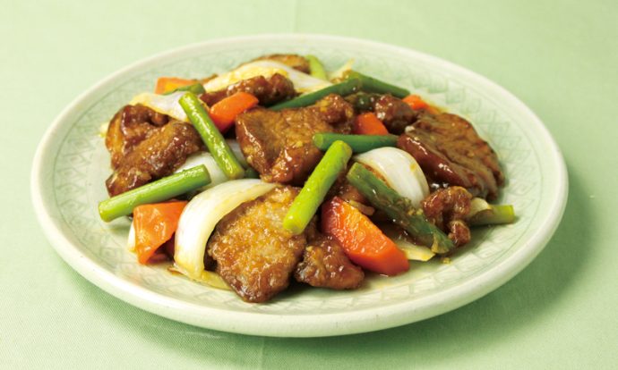 にんにくの芽入り！スタミナ酢豚