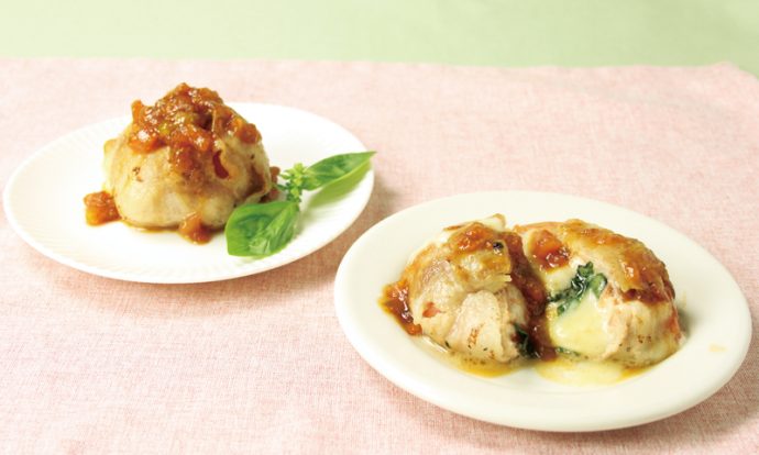 丸ごとトマトのチーズイン豚肉巻き