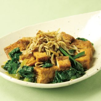 小松菜と厚揚の炒め煮