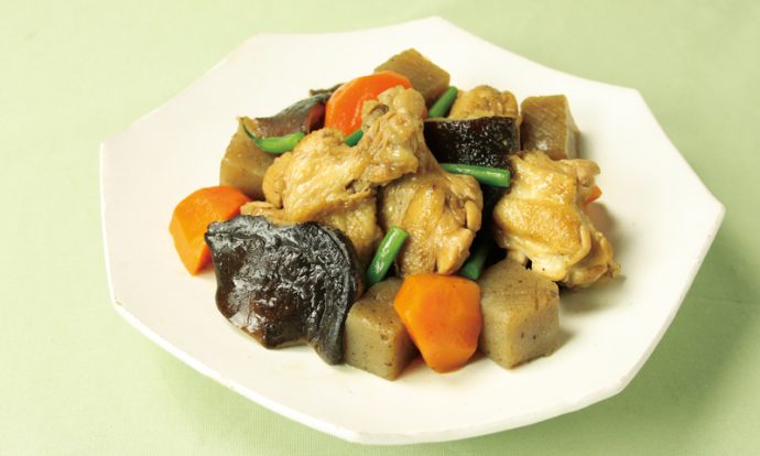 こんにゃくと鶏手羽元のうま煮