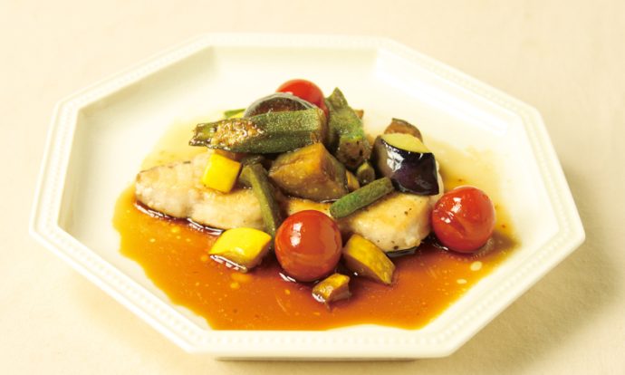 まかじきのソテー蒸し 夏野菜ソース