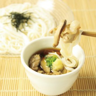 豚肉としいたけのつけそうめん