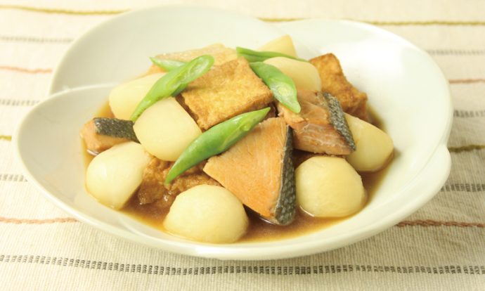 塩鮭とかぶの煮物