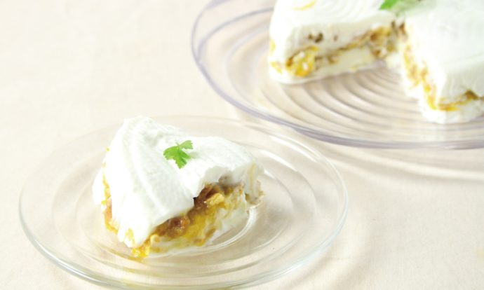 ヨーグルトのレアチーズケーキ風