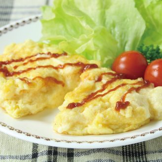 チェダーチーズのスフレオムレツ