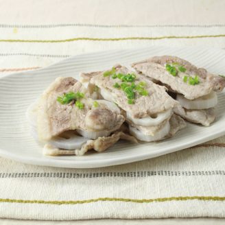 豚肉とれんこんの重ね蒸し
