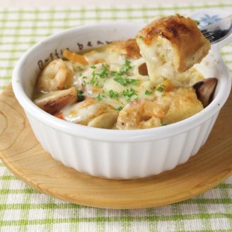 コーンクリームパングラタン