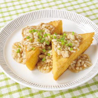 えのきソースの厚揚げステーキ