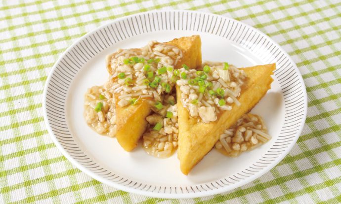 えのきソースの厚揚げステーキ