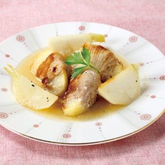 小かぶとりんごの豚ロール