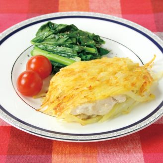 鶏むね肉とじゃがいもの簡単ガレットステーキ