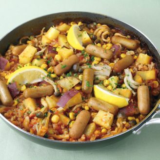 鳴門きんときとウィンナーのパエリア