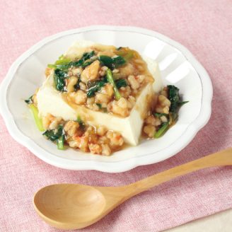 豆腐のえびそぼろあんかけ