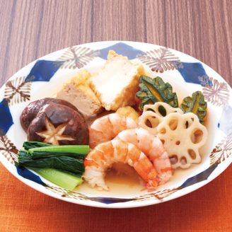 えびと彩り野菜の炊き合わせ