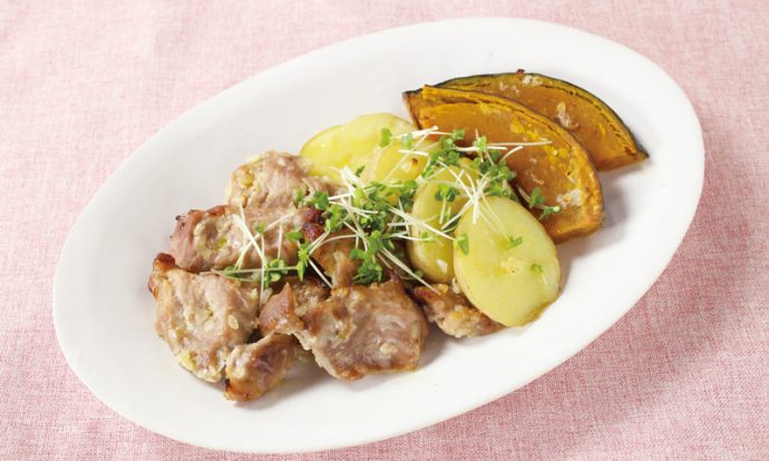 豚肉とじゃがいもの塩こうじ焼き