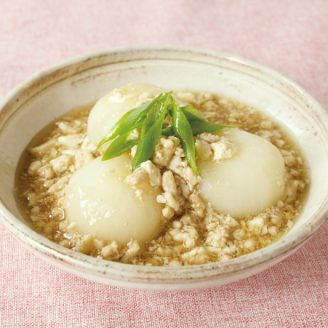 かぶの豆腐そぼろあんかけ