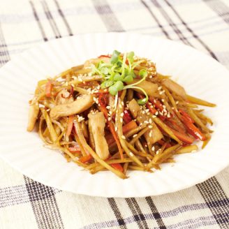 鶏むね肉のきんぴら炒め