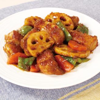 豚肉とれんこんの酢豚風炒め