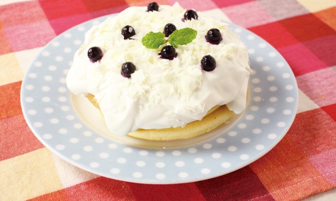 ヨーグルトクリームのふわしゅわパンケーキ