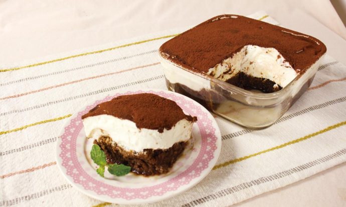 カステラとクリームチーズでティラミス