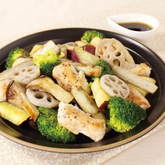 チキンと根菜のホットサラダ