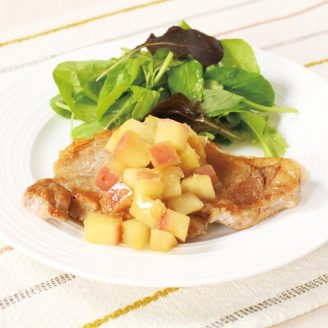 りんごソースのポークソテー