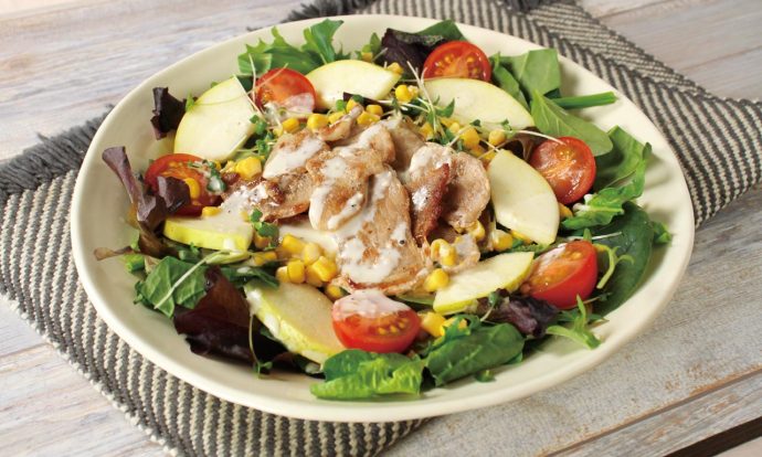 りんごと豚肉のパワーサラダ