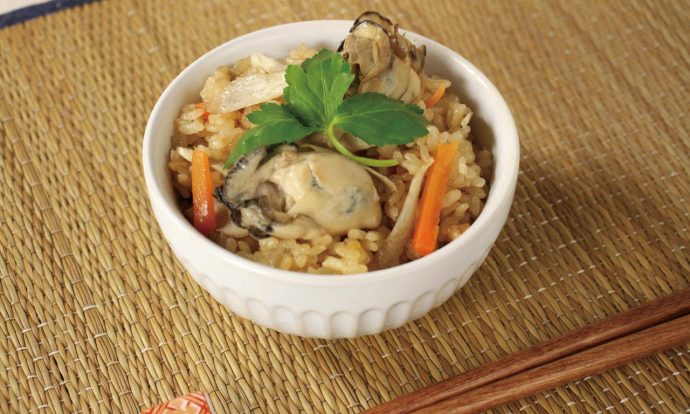 かきとごぼうの炊き込みごはん