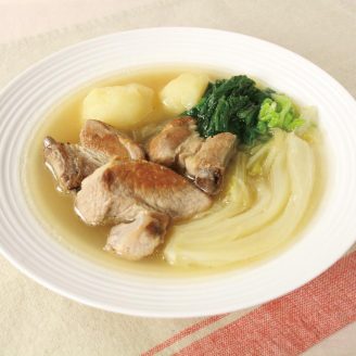 春菊とスペアリブの煮込み