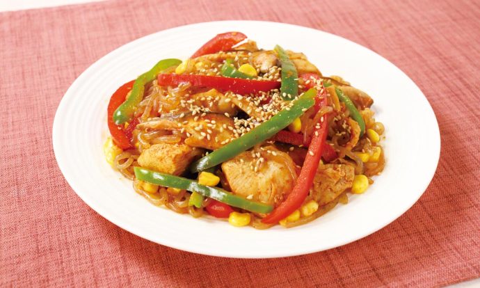 鶏むね肉のヘルシーチャプチェ