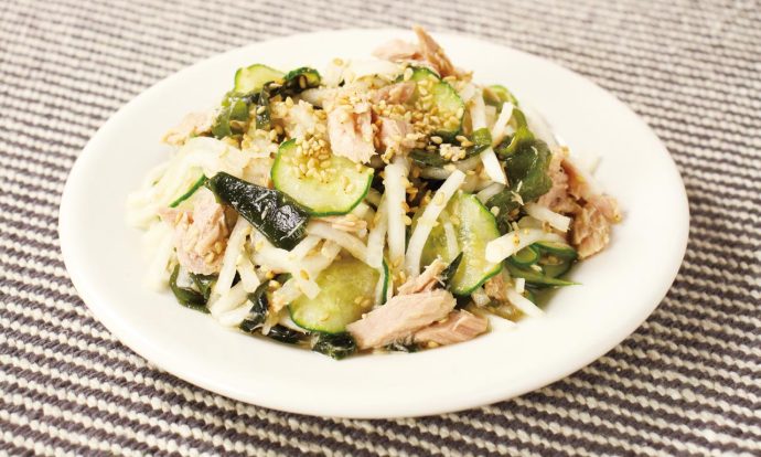 大根とわかめのツナサラダ