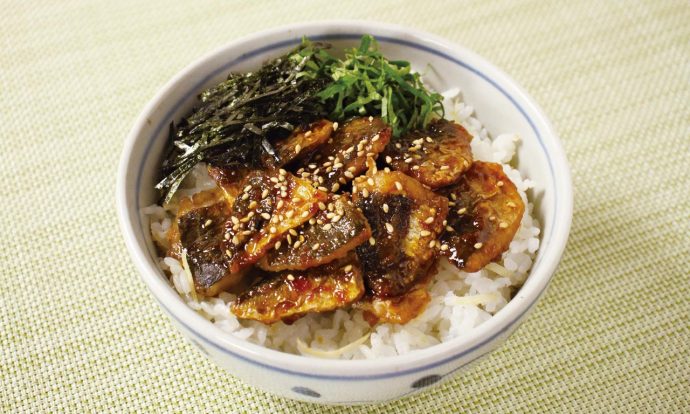 あじの梅かば焼き丼