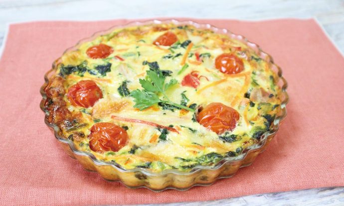 かにかまとほうれん草のキッシュ