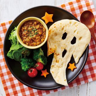 おばけナンとキーマカレー