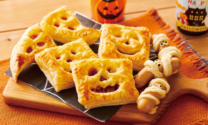 おばけアップルパイとウィンナーミイラパイ