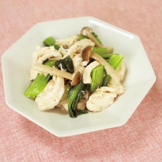 ササミとチンゲンサイの塩こうじ和え