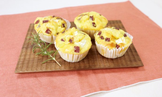 カマンベールとさつまいものカップケーキ