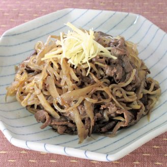 牛肉とごぼうの炒り煮