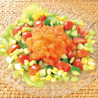 アップルキャロットで野菜ジュレサラダ