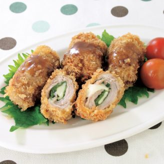 一口カツの大葉巻き
