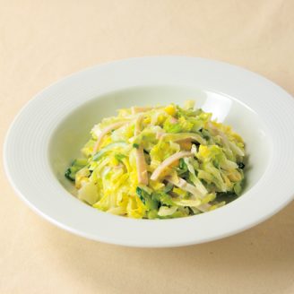 塩キャベツでサラダ
