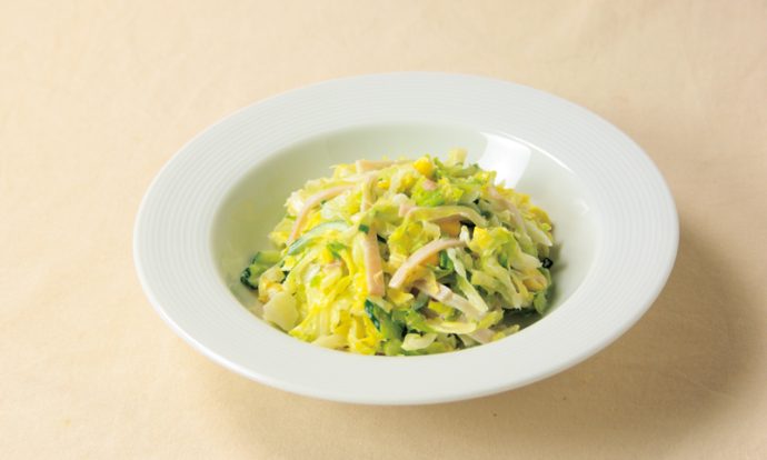 塩キャベツでサラダ