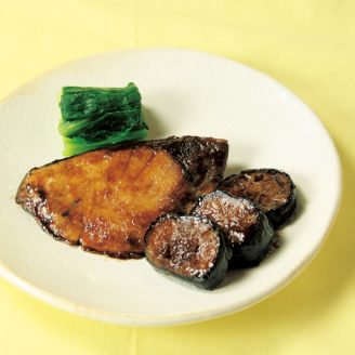 ぶりとなすの照り焼き