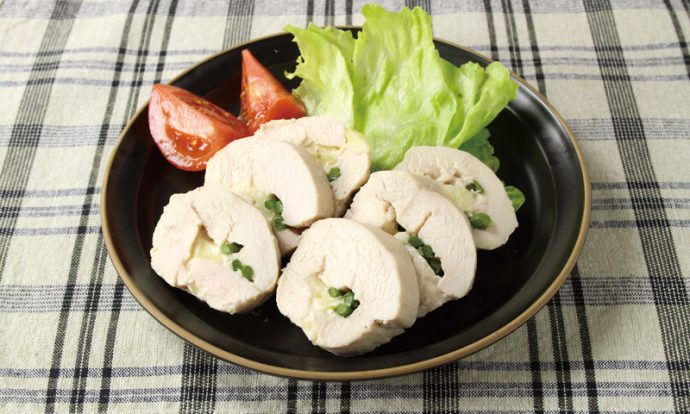 チーズとアスパラの塩こうじ鶏ハム