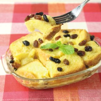 レーズンのブレッド・バタープディング