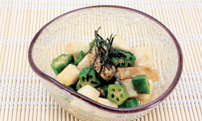 オクラと長いものわさびポン酢和え