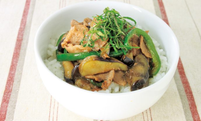 夏の豚なす丼